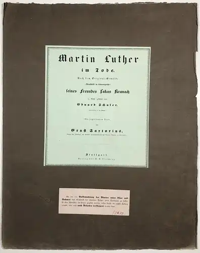 Martin Luther im Tode / Martin Luther (1483-1546) Reformator reformer Portrait