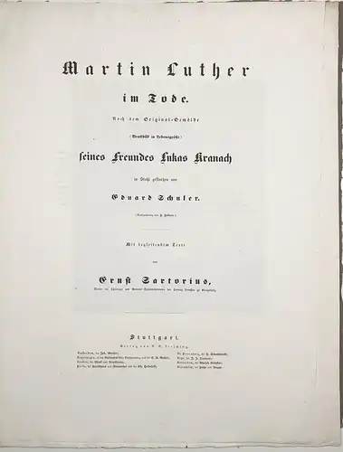 Martin Luther im Tode / Martin Luther (1483-1546) Reformator reformer Portrait
