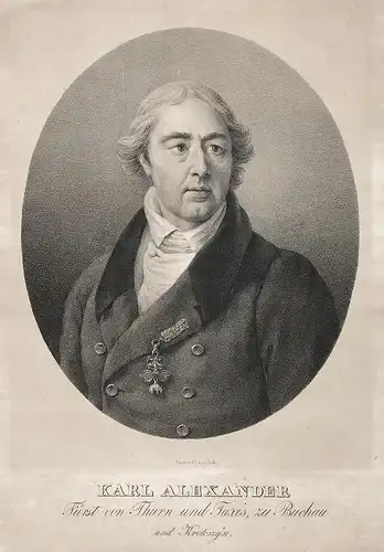 Karl Alexander - Karl Alexander von Thurn und Taxis (1770-1827) Regensburg Fürst Graf Buchau Freimauer Portrai