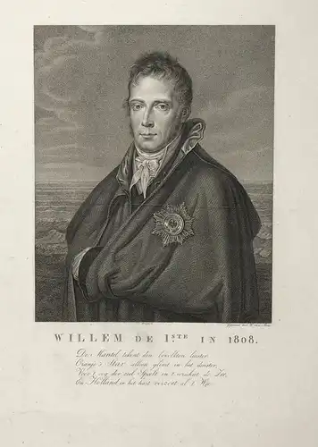 Willem de 1ste in 1808 - Willem I der Nederlanden (1772-1843) Koning king König Netherlands Niederlande Willia