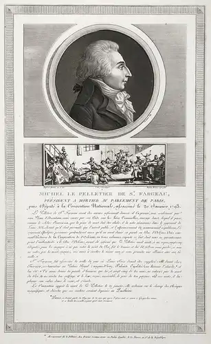 Michel le Pelletier de St. Fargeau - Louis-Michel Lepeletier de Saint-Fargeau (1760-1793) French politician Re