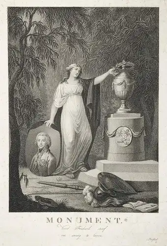 Monument Vorst Frederik stierf. - Willem George Frederik van Oranje-Nassau (1774-1799) / Wilhelm Friedrich Ora