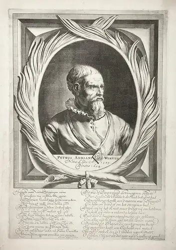 Petrus Adriani Werfius - Pieter Adriaansz van der Werft (1529-1604) Leiden burgemeester Bürgermeister Portrait