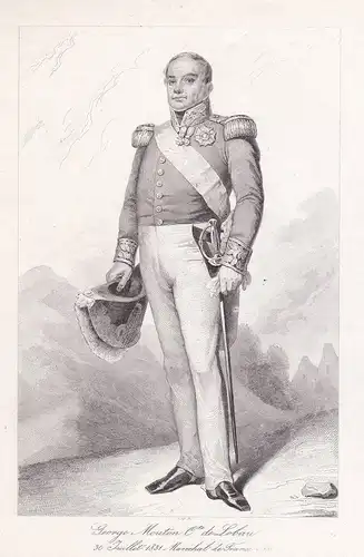 George Mouton C.te de Lobau - Georges Mouton (1770-1838) Comte de Lobau militaire Marechal Portrait