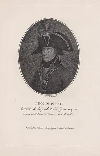 Leo.d Duphot - Leopold Duphot (1770-1797) General militaire Portrait