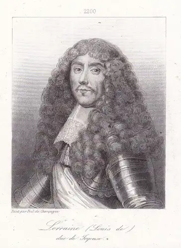 Lorraine (Louis de) - Louis de Lorraine, duc de Joyeuse (1622-1654) Angouleme Joinville Guise Portrait