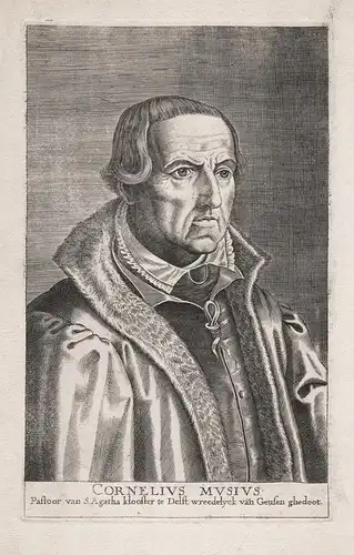 Cornelius Musius - Cornelis Musius (1500-1572) Priester Humanist Dichter Delft Leiden Portrait