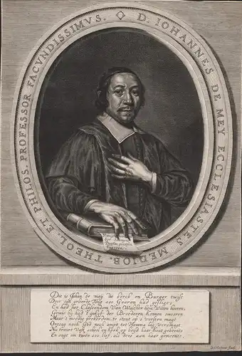 D. Iohannes de Mey ecclesiastes... - Johannes de Mey (1617-1678) Dutch naturalist Naturforscher Theologe theol
