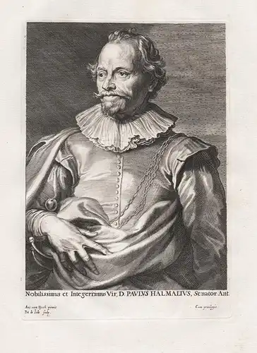 Nobilissimus et Integerrimus Vir, D. Paulus Halmalius, Senator Ant. - Paulus van Halmale (1596-1643) Antwerpen