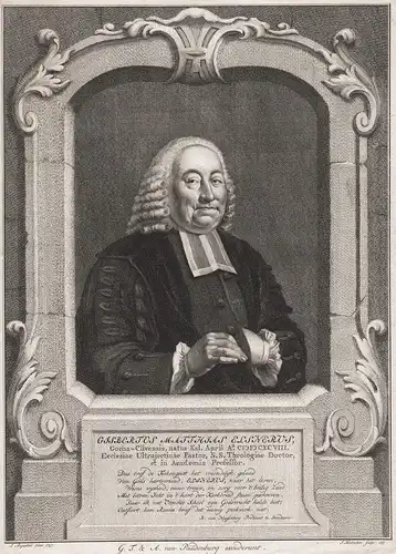 Gilbertus Matthias Elsnerus - Gijsbertus Matthias Elsner (1698-1775) Goch predikant Utrecht Zaltbommel Portrai