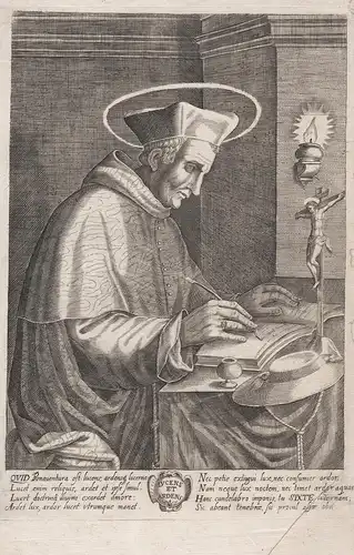 Ovid Bonaventura est hicens... - Bonaventura (1221 - 1274) Giovanni di Fidanza Italian Franciscan, bishop, car