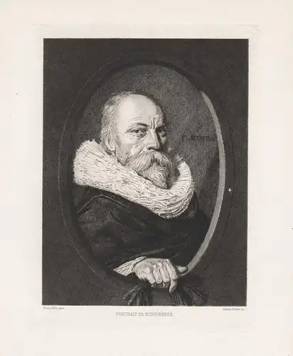 Portrait de Scriverius - Petrus Scriverius (1576-1660) Dutch writer scholar University of Leiden Holland Neder