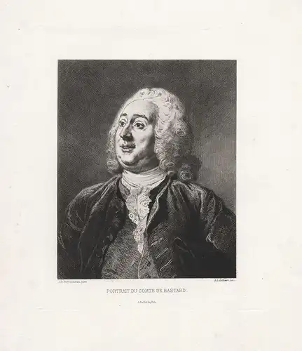 Portrait du Comte de Bastard - Jean-Baptiste de Bastard (1696-1751) Comte chevalier Portrait