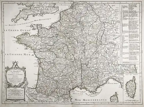 La France divise suivant ses Provinces ou Gouvernemens militaires - Frankreich France provinces gouvernements