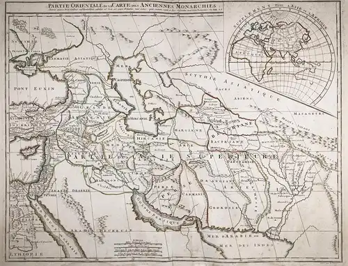 Partie Orientale de la Carte des Anciennes Monarchies - Asia Minor Persia Persien Iran Iraq Irak Holy Land Isr