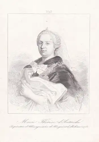 Marie Therese d'Autriche - Maria Theresia von Österreich (1717-1780) Fürstin Erzherzogin Königin Queen Portrai