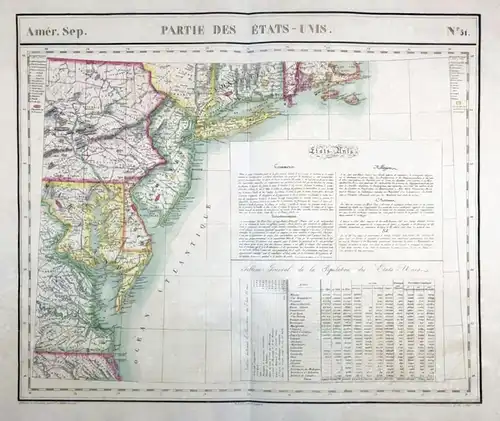 Amer. Sep. / Partie des Etats-Unis. / N° 51 - Chesapeake Long Island Eastern Northeast USA Maryland New Jersey