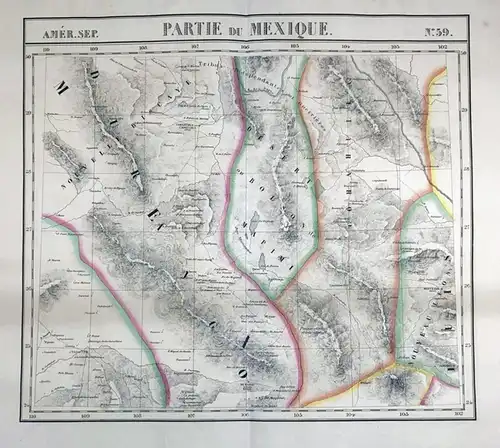 Amer. Sep. / Partie du Mexique. / N° 59 - Mexico Mexiko gold silver mining America Amerique Amerika / from: At