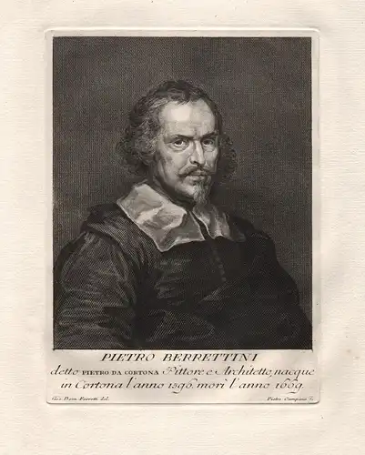 Pietro Berrettini - Pietro da Cortona (1596-1669) Maler peintre painter architect Architekt pittore Kunstschil