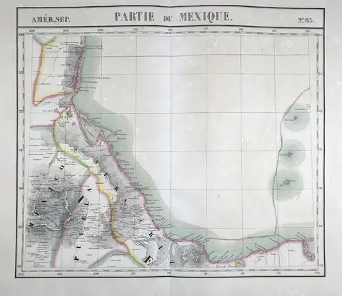 Amer. Sep. / Partie du Mexique. / N° 65 - Mexico Mexiko America Amerique Amerika / from: Atlas Universel De Ge