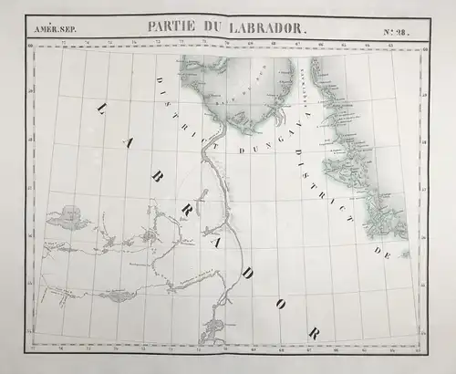 Amer. Sep. / Partie du Labrador / N° 28 - Canada Kanada Labrador North America Amerique Amerika / from: Atlas