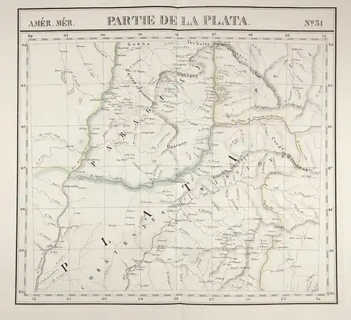 Amér. Mér. / Partie de la Plata. / N° 31 - Paraguay South America Amerika Südamerika Amerique / from: Atlas Un