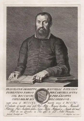 Francesco d'Amaretto Mannelli Patrizio Fiorentino Famoso... - Amaretto Manelli (c.1330-1398) Firenze Barcelona