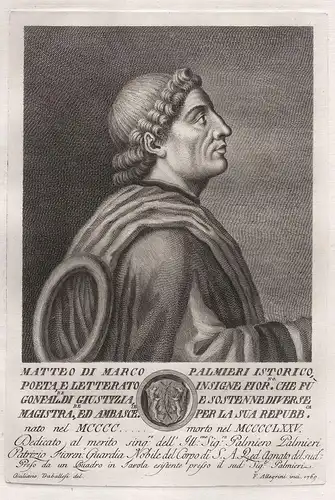 Matteo di Marco Palmieri Istorico Poeta, e letterato insigne... - Matteo Palmieri (1406-1475) Firenze Florenz