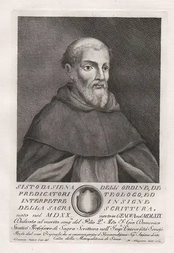 Sisto da Siena dell'Ordine, de predicatori teologo... - Sisto Senese (1520-1569) Siena Jew Judaica theologian