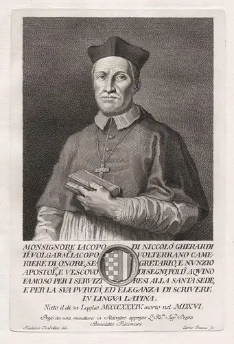 Monsignore Iacopo di Niccolo Gherardi D. Volgarm.te Iacopo Volterrano... - Jacopo da Volterre (1434-1516) Ital