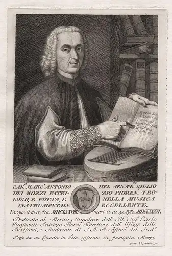 Can.o Marc'Antonio del Senat.re Giulio dei Mozzi Patrizio... - Marc Antonio di Mozzi (1678-1736) Firenze Flore