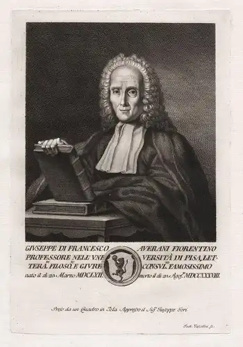 Giuseppe di Francesco averani fiorentino professore... - Giuseppe Averani (1662-1738) Firenze Florence jurist