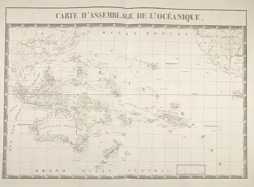 Carte d'Assemblage de l'Oceanique - Oceanie Oceania Australia Indonesia Pacific Ocean Philippines / from: Atla