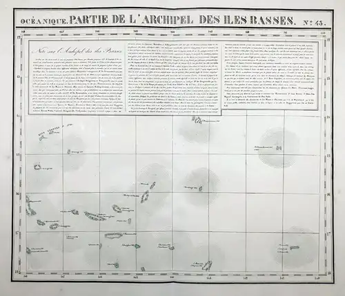 Oceanique / Partie de l'Archipel des Iles Basses / No. 43 - Tuamotus Polynesia Tuamotu Islands Archipelago Pac