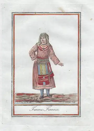 Femme Finnoise - Finnland Finland Finnish woman costume Tracht
