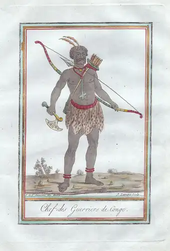 Chef des Guerriers de Congo. - warrior Congo Kongo Africa Afrika Tracht costumes