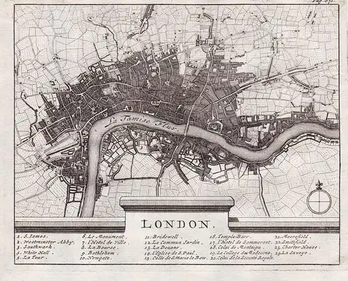 London - London city plan map Karte England Großbritannien Great Britain