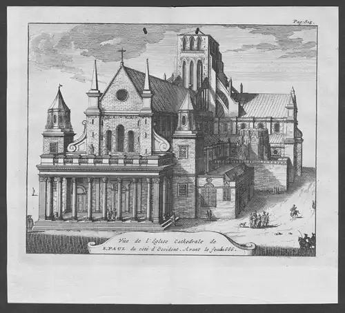 - St Paul Cathedral London England United Kingdom engraving view