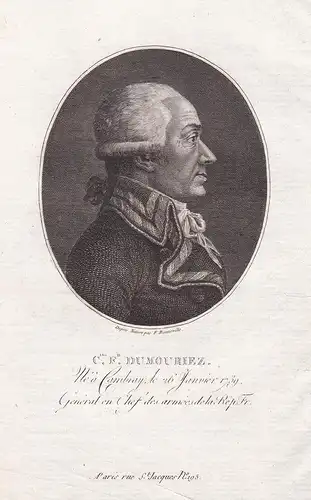 C.les F.is Dumouriez - Charles-Francois Dumouriez (1739-1823) French General Premiere Republique France Portra