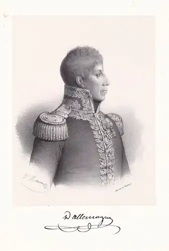 D'Allemagne - Claude Dallemagne (1754-1813) French General Revolution Legion d'Honneur Portrait