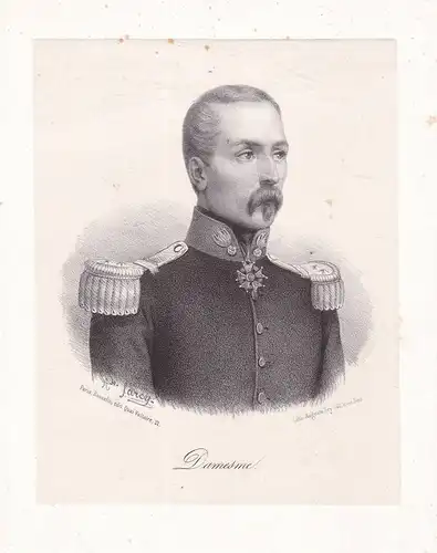 Damesme - Edouard Damesme (1807-1848) militaire French General Napoleonic Wars Portrait