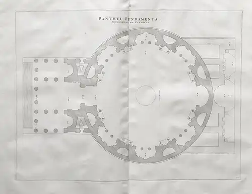 Panthei Fundamenta. - Roma Rome Rom Pantheon Temple Tempio Plan Grundriss architecture Architektur Italy Itali