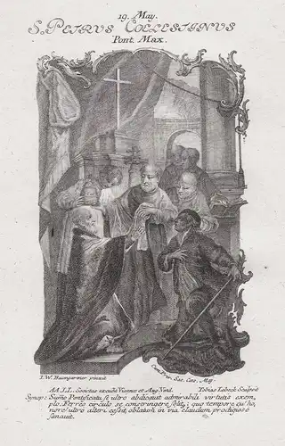 Coelestin V. Papst / Pope Celestine V - 19. Mai may - Heiliger Heiligenbild Holy Card