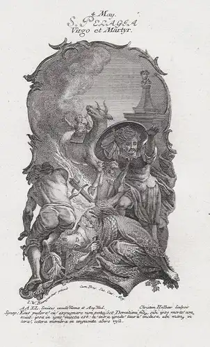 Pelagia von Tarsus / Pelagia of Tarsus - 4. Mai may  Heiliger Heiligenbild Holy Card