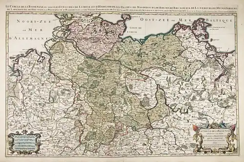 Le Cercle de la Basse Saxe, subdivisé en touts Les Estats et Principautes qui le composent - Niedersachsen Sch
