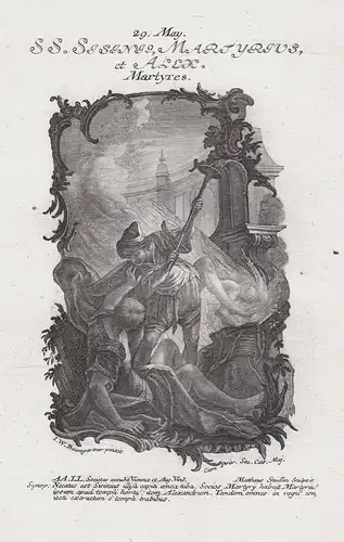 Sisinnius u. Alexander Märtyrer 29. Mai may -  Heiliger Heiligenbild Holy Card