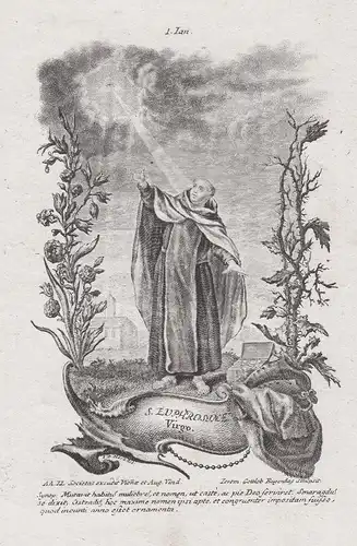 S. Euphrosine Virgo - Heilige Euphrosyne von Alexandria - 1. Januar -  Heiligenbild Holy Card
