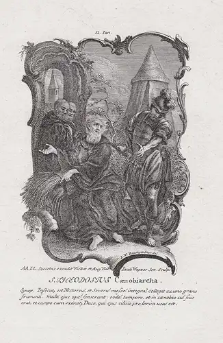S. Theodosius Caenobiarcha - Heiliger Theodosius von Antiochia - 11. Januar -  Heiligenbild Holy Card
