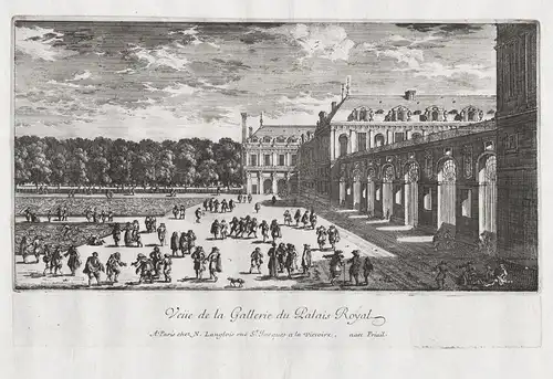 Veue de la Gallerie du Palais Royal - Paris Palais Royal garden jardin Garten architecture Architektur