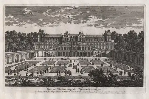 Veue du Chateau neuf des St. Germain en Laye.- Chateau Neuf de Saint-Germain-en-Laye Yvelines Schloß castle ja